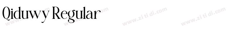 Qiduwy Regular字体转换 Qiduwy Regular字体转换